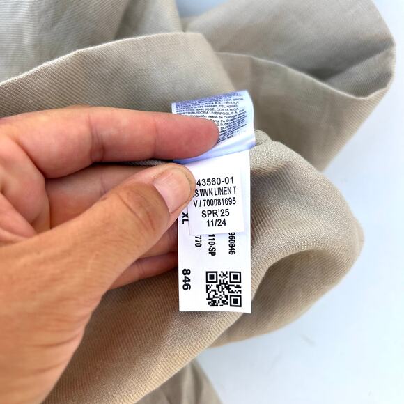 New Banana Republic Linen Scoop Neck Maxi Dress  Beige XL Extra Large Cover-Up - Picture 12 of 12